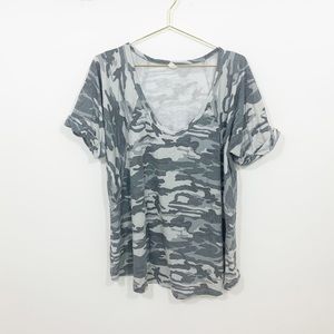 WISHLIST Women’s Camo Vneck Tee